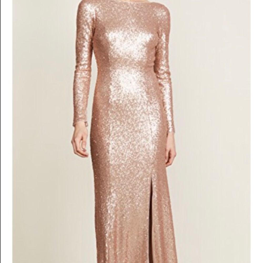 Glitz and glam gold bridesmaid dress